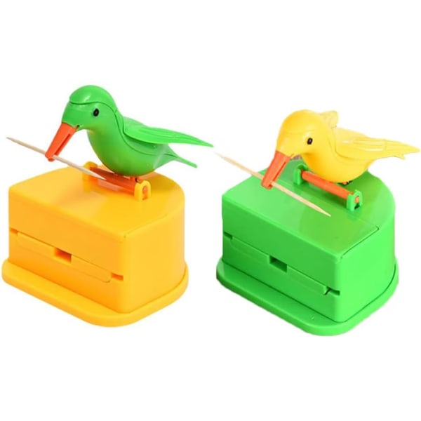 2 Pcs Toothpick Dispensers Bird Shaped Automatic Toothpick Boxes