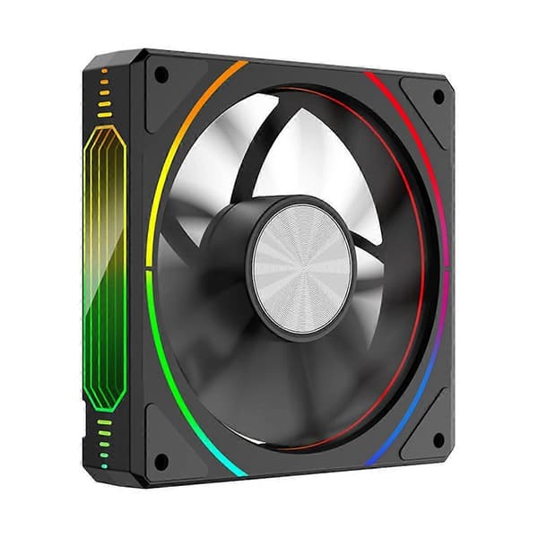 ARGB Kabinetblæser 120mm 5V 3Pin PWM Støjsvag PC Computer Kabinet Køleblæser CPU Køler til Stationær Computer Sort