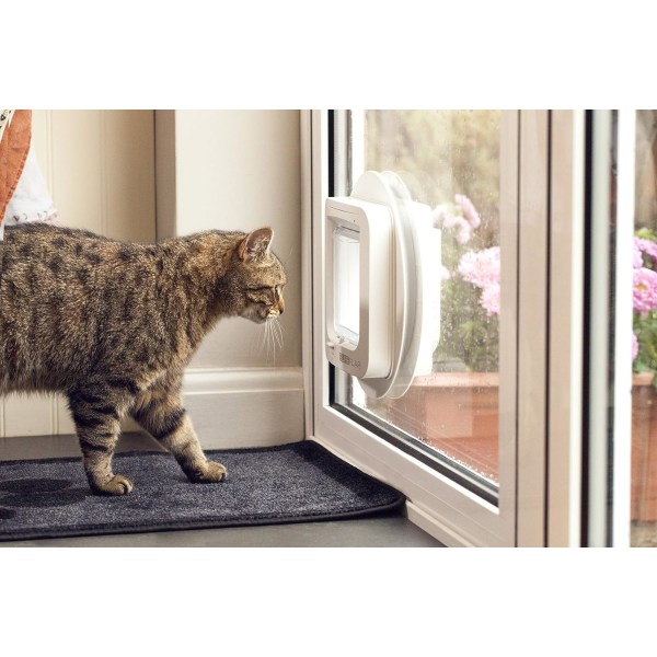 Sure Petcare Mikrochip Kattlucka, Vit, Skannar Husdjurets ID Vid Inmatning
