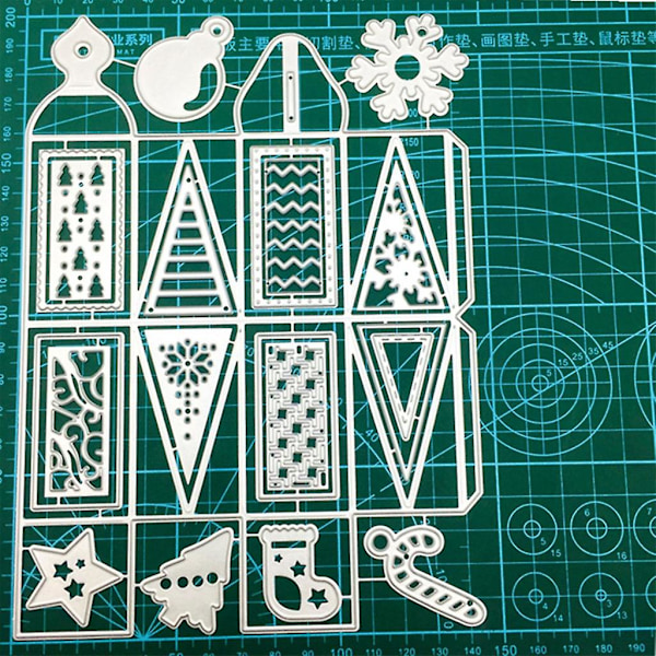 Julklappsförpackning Metallskärande Dies Stenciler För Diy Scrapbooking Dekorativ