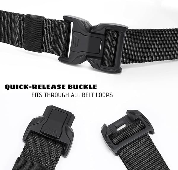 Männs Jeansväska Bälte - Svart, Spänne Vävd Elastisk Band, Vävd Bälte