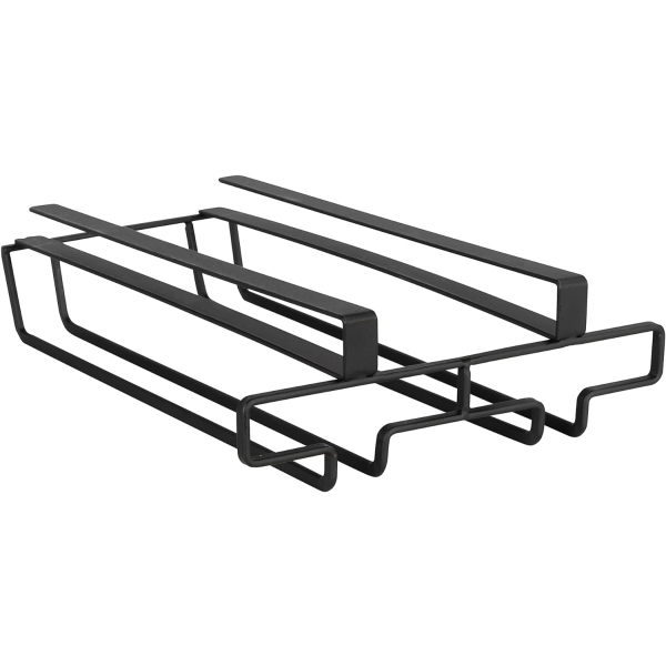 Svart - 1-delad Glashållare På Hylla - Köksluckemodul, M