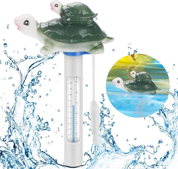 Flytande Pooltermometer, Vattentemperaturtermometer med Snöre