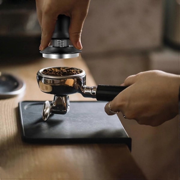 51mm Kaffepress, Tryckregulator, Espressopress, Press-set med Pressverktyg, 304 Rostfritt Stål Kaffepress för Kaféer, Kaffeälskare (Våg
