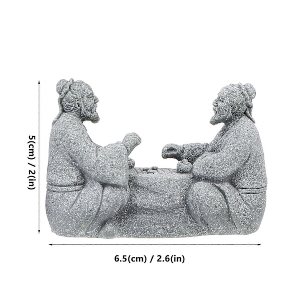 2 stk. Kreativ Kunstnerisk Hjemmeinnredning Sandstein Zen Ornament Landskapspynt Grå