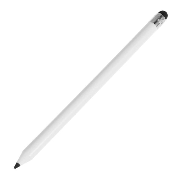 Høy Presisjon Stylus Multipurpose Touch Penn Skriving Kapasitiv Stylus for Telefon Nettbrett (Hvit)