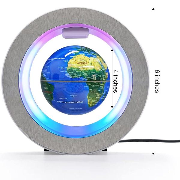 #LED Dekorativ Objekt Magnetisk Flytande Globus - O-Ring Globus med#