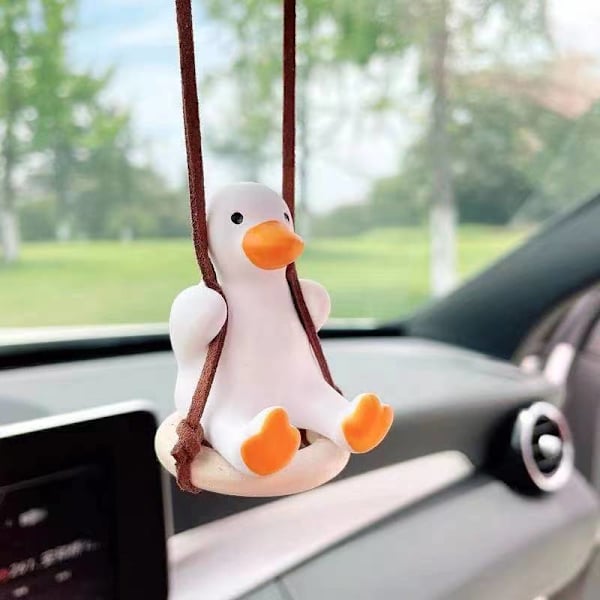 Auton heiluva ankka-koriste Auton heiluva ankka Heiluva ankka Rasvainen heiluva ankka Auton takapeilin riipukset Auton koristeelliset riippuva koristeet Hauskoja lahjoja