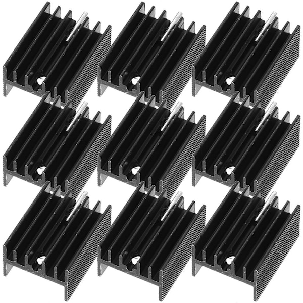 10st Aluminium Kylfläns Modul Kylare för Högeffekts Transistor Enhet