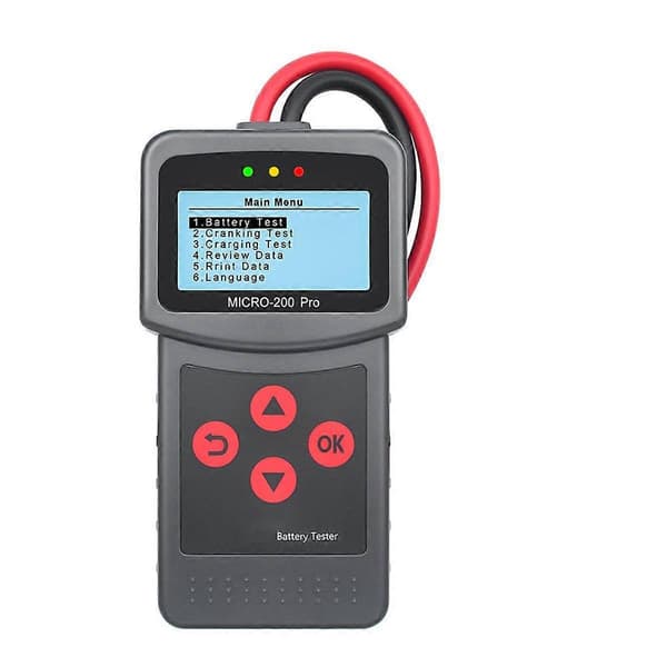 Micro-200 Pro Bil Motorcykel Batteritester 12/24V Multi-Sprog Digitalt Batterisystem Analyzer til Brasilien Version