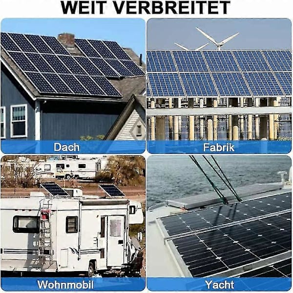 12-pack Solpanel Fäste, Sol Ändterminal, Justerbar Bredd, Fotovoltaisk Fäste, Solfäste för Solpanel (30mm)