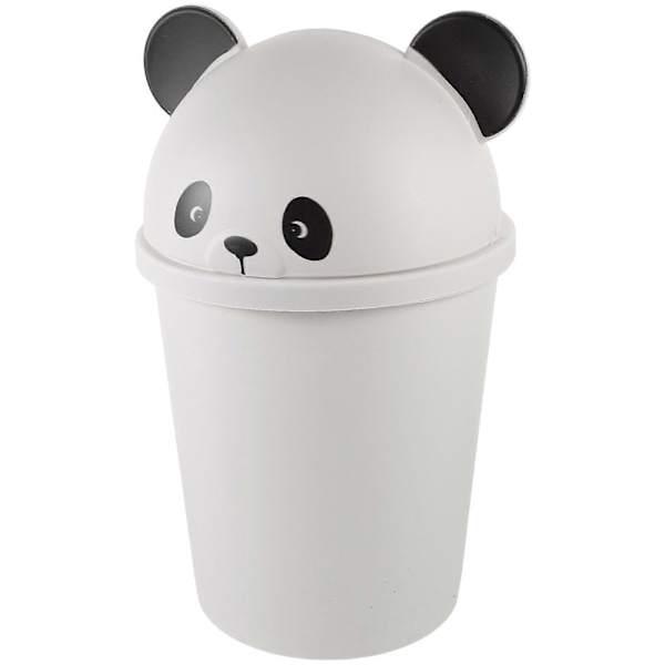 Söt papperskorg med lock, Inomhus papperskorg, Tecknad Panda Bin