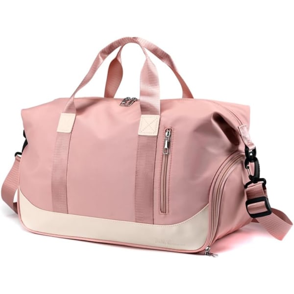 #Duffle bag for men and women - pink - with shoe compartment and w#