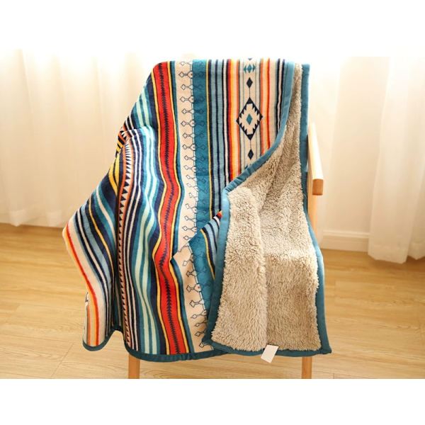 Plaid Fleece Tæppe 125x150cm, Blødt og Hyggeligt Tykt Flanel