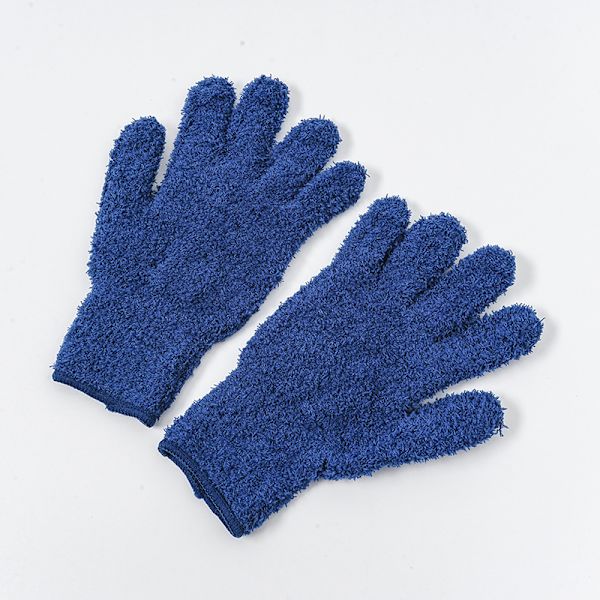 Højtydende støvhandsker (Marineblå par), Coral Fleece Rengøringshandsker