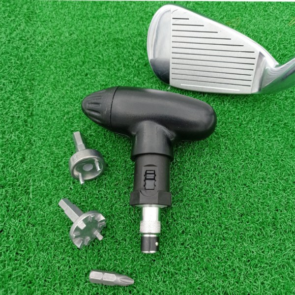 #ABS og stål golfsko-nøkkelsett Golfsko-klossnøkkel Justerbar skralle Golfskotilbehør for reparasjon og installasjon av golfsko-pigger#
