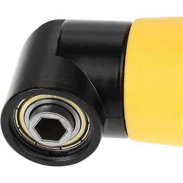 90 Graders Rätvinkel Borradapter Gul Skruvmejsel 6,35 mm Hex Skaftdrivare Med Magnetisk Bitshållare