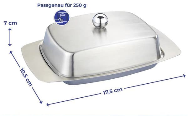 #Smørboks i rustfritt stål 304#