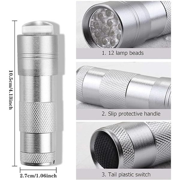 Mini Nageltorklampa, UV Hand med Silikon Jelly Buffer Head, f