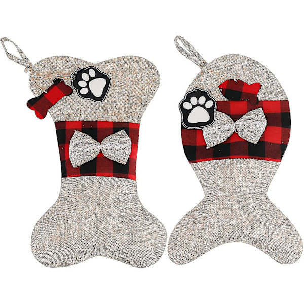 2 stycken julstrumpor, stora söta julstrumpor för fest, spiselkrans, hängande ornament