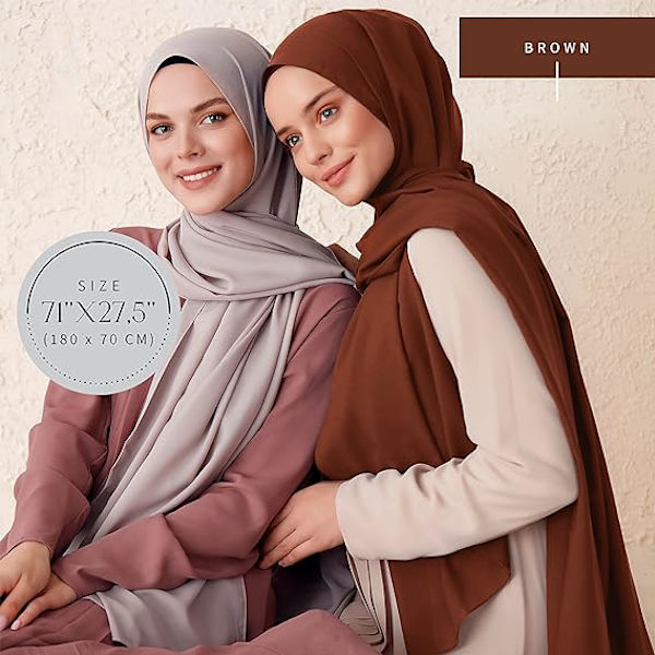 Nude beige chiffon skjerf, lett skjerf for kvinner, skjerf