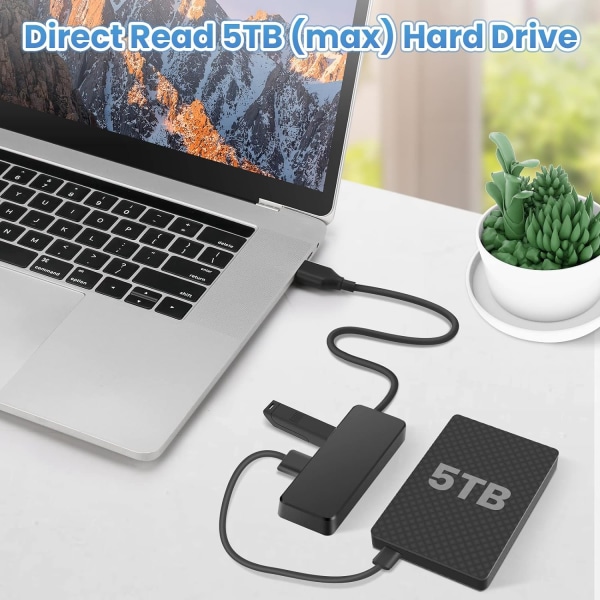USB 3.0 Hub, Moni USB 4 Port 3.0 5Gbps Kannettava Monitietohubi A