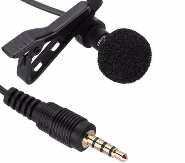 #2 stk. PC Mikrofon 3,5 mm Jack Audio med Klip og Pelsvindskærm 2m Mini Lavalier Mikrofon Interview Kondensator til Skype iPhone Android#