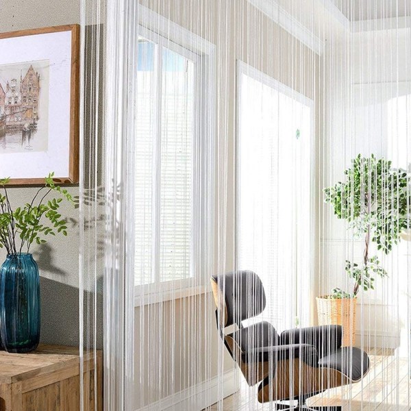 /#/Vit trådgardin 100 cm x 200 cm - gardiner/#/