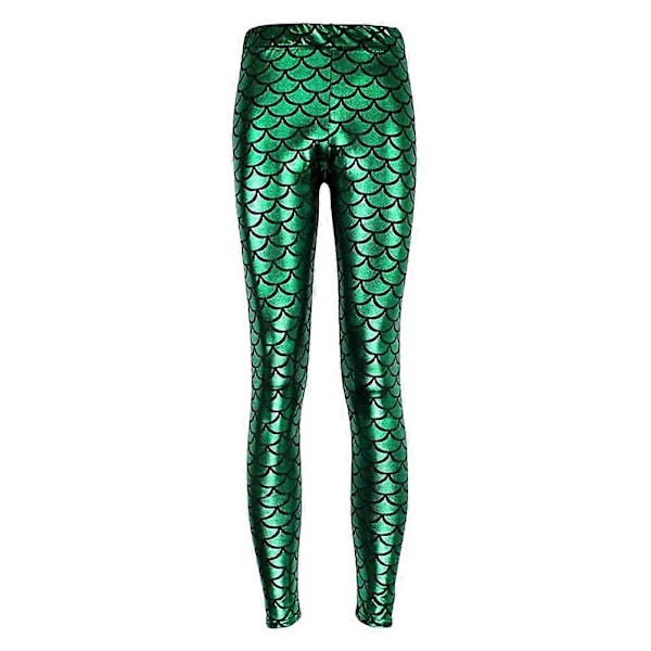 1kpl Tyylikkäät Seksikkäät Leggingsit Naisten Kalanruoto Leggingsit (L, Vihreä)
