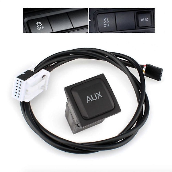Bil Aux Switch Interface Adapter I Stik Med Kabelnet Til Vw1 Rcd510 Rcd310 Rns315 Jetta 5 Mk5 Golf 6 Mk6