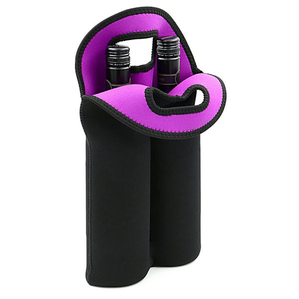 #Isoleret Flaskepose Flaskeholder til 2 Flasker Vin Bærbar Vandflaskepose til Vin og Champagne#