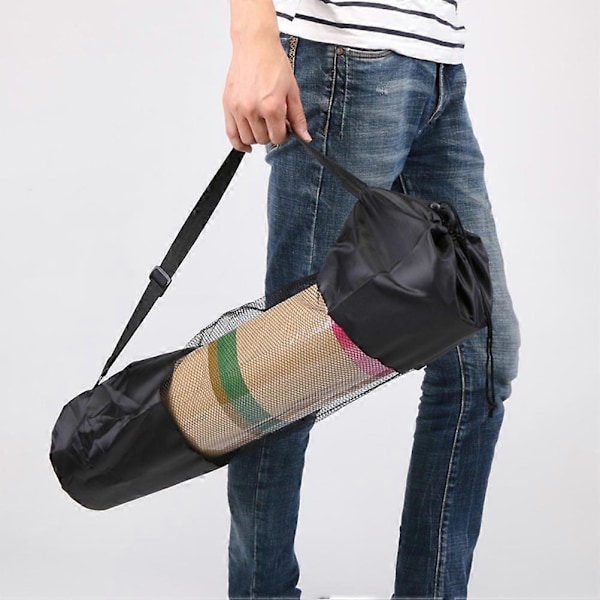 2 stk. Yogamattebæreveske Mesh Design Yogaputeveske Enkel Stropp Yogamattebærer