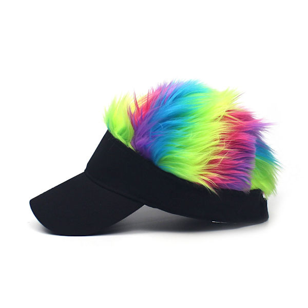 1 baseballkasket udendørs sportskasket hip hop hat - sort+multi