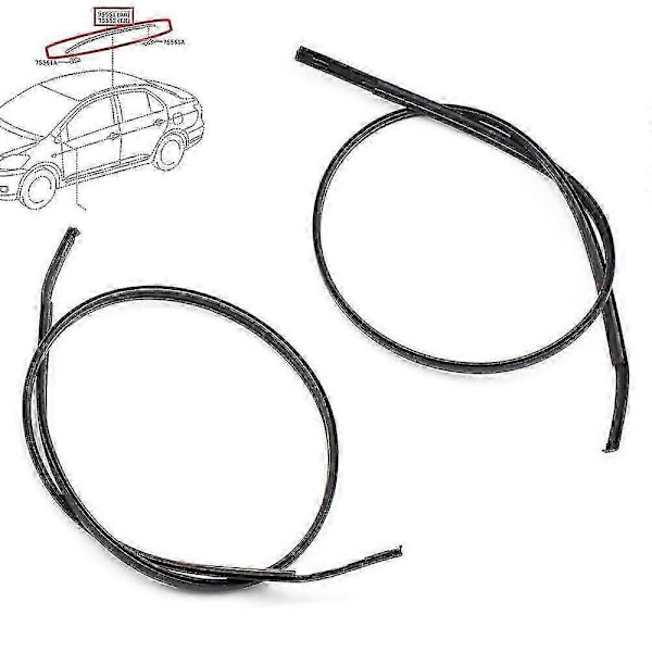 Takdrypplist for venstre og høyre side, tak, for Toyota Yaris Hatchback 2006-2016