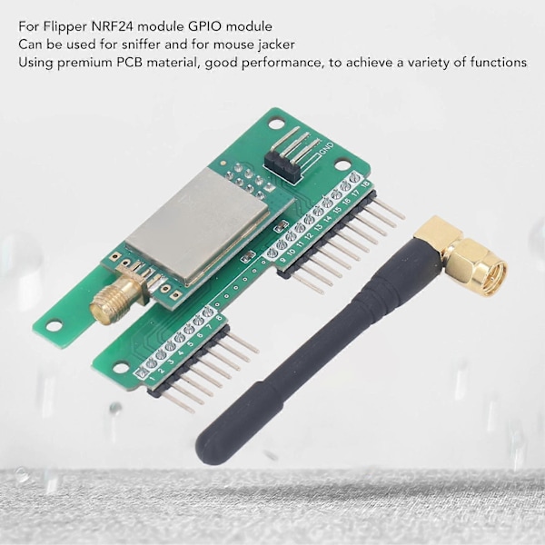 för Flipper Modifieringsmodul PCB GPIO-modul NRF24-kort med Antenn för Sniffer Mouse Jacker