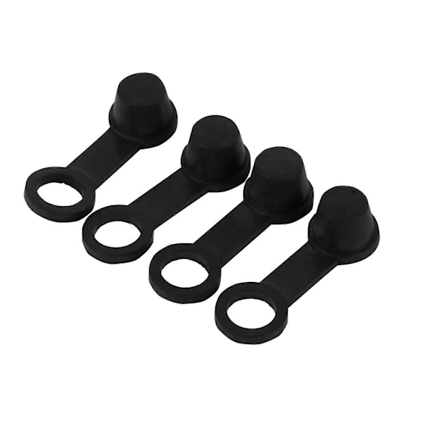 4x Svarta Gummi Broms Luftningsnippel Fettlock Dammskydd 8mm Motorcykel