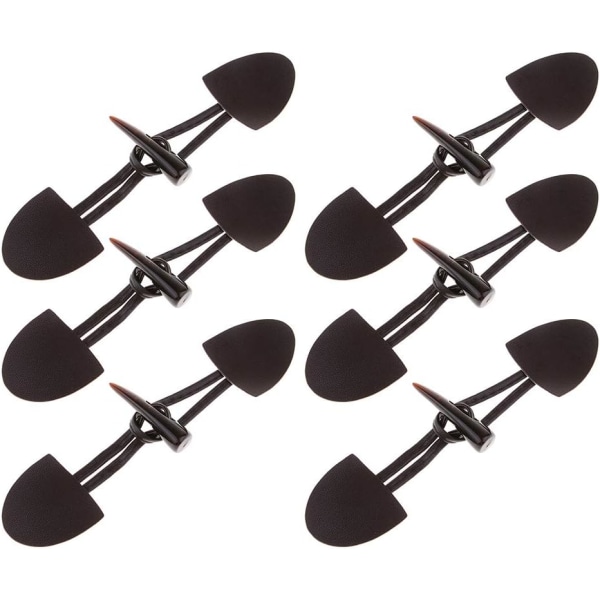 6 Par Leatherknapper Horn Toggle Duffle Knapper for Frakk Kaffe