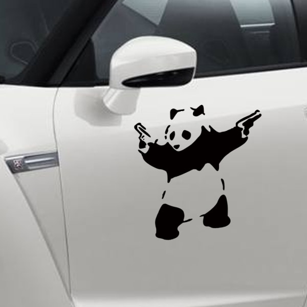 10*10cm Sports Panda Bilsticker Kung Fu Panda Sticker, Sjov Bil