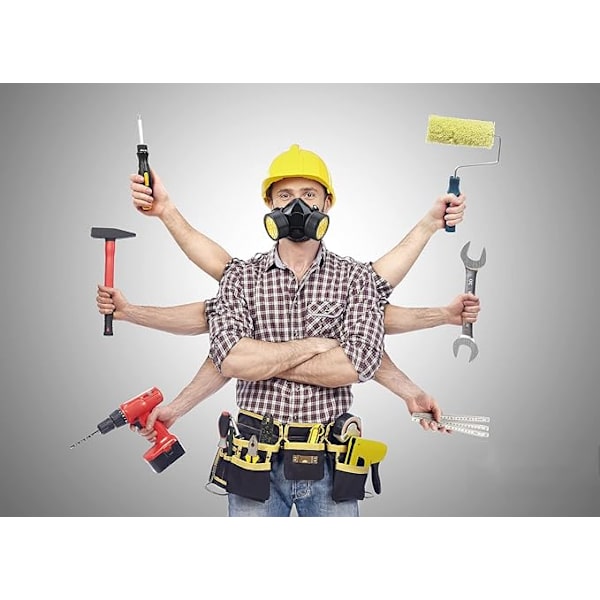 Återanvändbar Respiratormask, Dubbelfiltrering Mask Skydd Mot