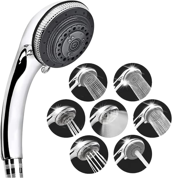 Dusjhode med 7 moduser, forsterker dusjhode, vannsparende