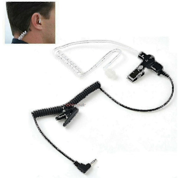 3,5 mm Polis Lyssna Endast Akustisk Tub Hörsnäcka Headset För Motorola Högtalarmikrofon