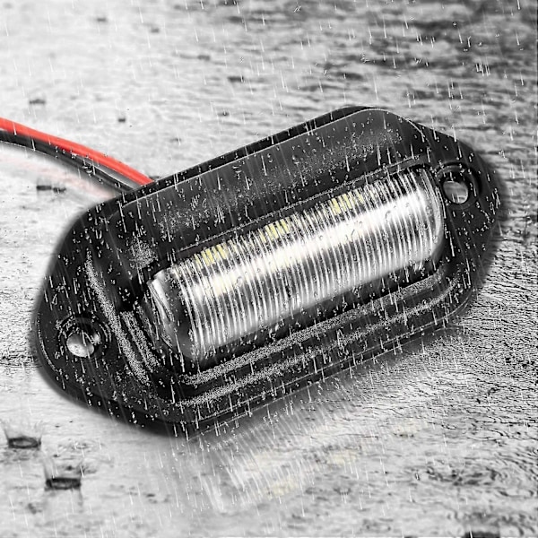 4 stk. 12V 6 Smd Led Ekstern Nummerplade Lys Vandtæt Nummerplade Lampe Baglygte Til Bil