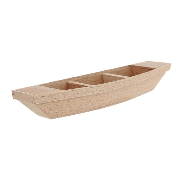 1 stk. Mikro Landskap Fiskebåt Dekor Trebåt Simuleringsbåt Ornament
