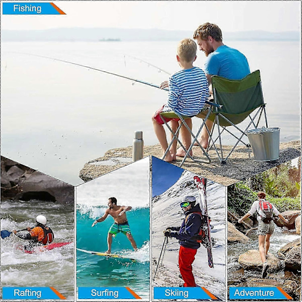 6 Vanntette tørre poser (Svart), 1.5L /2.5L/3L /3.5L /5L /8L Lettvekts tørre poser Bærbar tørrpose for utendørs fotturer, fiske, camping