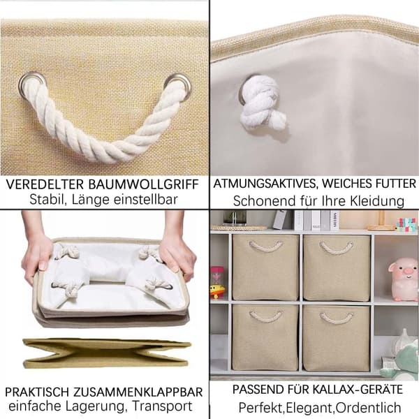 #Beige opbevaringskurv (28*28*28cm)#