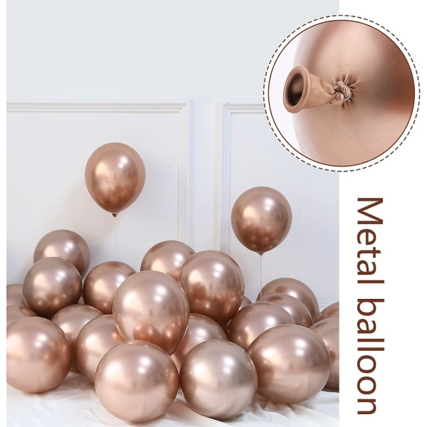 *Metalliske balloner, 50 stk. guld skinnende latex balloner dekorative*