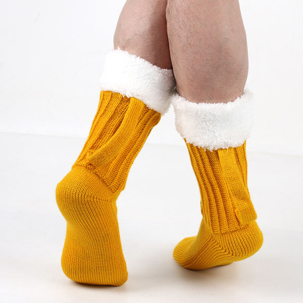 #Höst- och vinterstrumpor i stickad varm modell till mitten av vaden, öl#