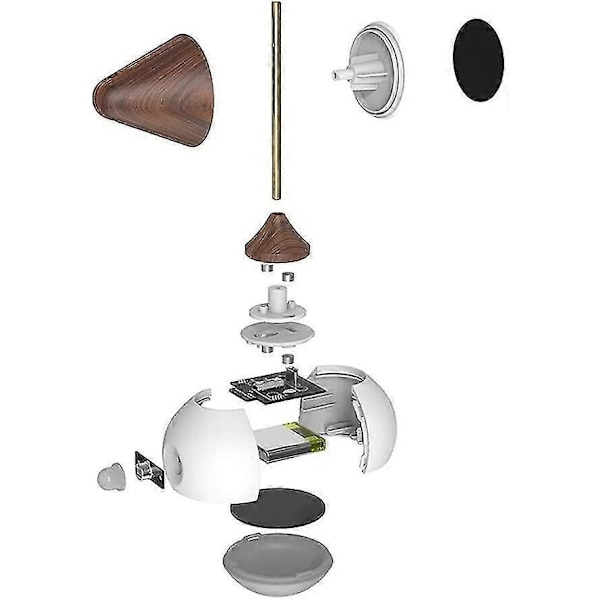 LED Skrivebordslampe Magnetisk Natlys ABS Nøglekontakt Menneskekropsinduktion + Infrarød Induktion 3000k Soveværelse Søvnindretning