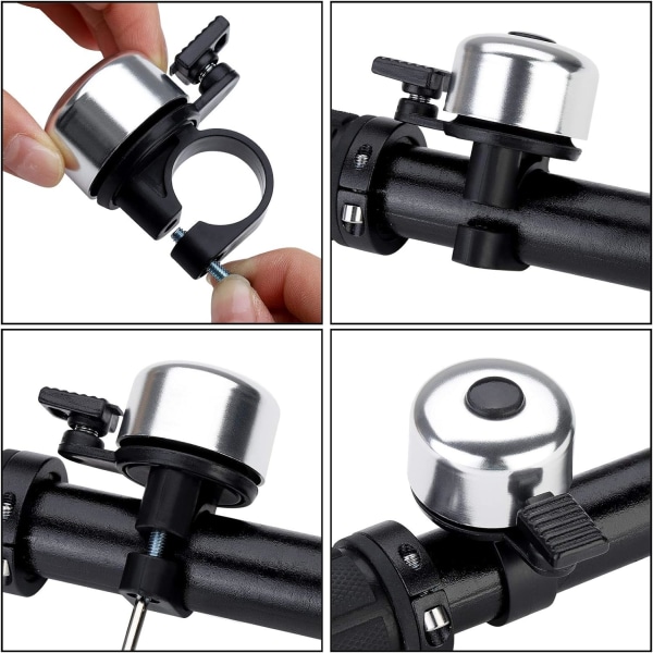 1 st cykelklocka i aluminium (silver)