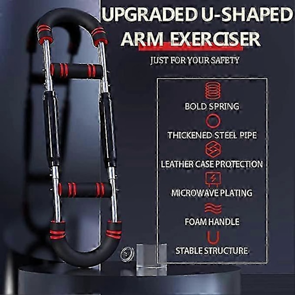 U-formet armtræner, brystekspander til hjemmet, biceps, triceps, underarm, indre lår og skuldermuskeltræningsudstyr, armstyrketræning
